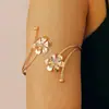 Pulseira Transfronteiriça Simples Moda Nova Borboleta Estrela-do-mar Exagerada Metal Flor Anel de Braço Diamante Abertura Pulseira Joias