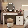 Mesa de toucador de madeira maciça armário de armazenamento para apartamento pequeno mesa de maquiagem de noz estilo creme moderno simples para quarto