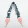 Nuevo colorido tejido ancho a rayas estampado correa ancha para el hombro estilo étnico bandolera femenina estilo coreano versátil un solo hombro chica estilo occidental