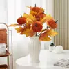 Popular Nuevo Ramo de Flores Artificiales de Color Otoñal Corona de Hojas de Arce Calabaza de Acción de Gracias Decoración del Hogar Halloween Paquete de Otoño