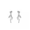 Estilo japonês e coreano Diamond Star Elegant Brincos Tassel Moda Longa Moda Brincos de Alto Sentido Requintado Vento Frio Orelha Jóias