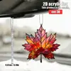 Novo Chaveiro Pingente Decoração Folha de Bordo Ornamento para Pendurar no Carro Acrílico Transfronteiriço Plano Interior do Carro Espelho Retrovisor