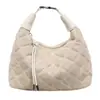 Bolso de Croissant Simple a Cuadros Retro Bolso de Empanada Versátil Elegante 2026 Nueva Textura Bolso de Hombro Único Bolso Cruzado de Moda
