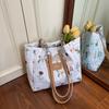 Bolso de Gran Capacidad para Mujer 2025 Nuevo Bolso de Hombro de Tela Estampada de Alta Calidad Nicho Simple Versátil Bolso Tote