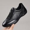 Sandalias de verano de piel de vaca de primera capa para hombre, zapatos de cuero genuino con perforaciones huecas, zapatos casuales de cuero transpirables para hombre, zapatos para hombre