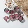 Colgante de León de Vidrio de 12 mm Cuentas Espaciadoras de Agujero Recto Materiales para Pulsera Collar Hecho a Mano DIY