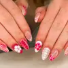 Arte de Uñas Francesas Negras Transfronterizas Europeas y Americanas de Venta Caliente Piezas de Uñas para Usar Avanzado Línea Dorada Almendra Pegamento para Uñas Piezas de Uñas