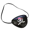 Máscara de ojo de pirata accesorio de dragón tuerto patrón de calavera con doble cuchillo Juguete pirata de Halloween máscara de ojo ventas directas de fábrica