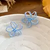 Pendientes de Flor Hueca Rosa Dulce de Primavera para Mujer, Lujo Ligero, Gama Alta, Diseño Único, Pendientes Súper de Hada y Hermosos