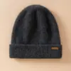 Nuevo Gorro Cálido de Invierno 100% Cachemir Puro para Hombres y Mujeres, Gorro de Lana Tejido, Gorro Casual, Gorro para el Frío al Aire Libre