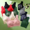 Ropa Interior Transfronteriza de Talla Grande Sin Aros Push-Up de Encaje Estilo Chaleco Sin Costuras para Mujer Bra de Talla Grande de Comercio Exterior Europeo y Americano