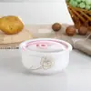 Tazón Sellado Cerámico al por Mayor para Conservar Frescura de 6 Pulgadas Refrigerador Microondas Horno Lonchera Bento con Tapa Tazón para Fideos Instantáneos Alto Valor Estético