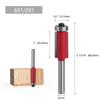 Fresa de Acero de Tungsteno de Doble Filo Lavie con Vástago de 1/4 Fresadora de Acabado de Bordes Biselados para Carpintería 6 Fresadoras de Rodamiento para Carpintería