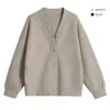 Chaqueta Cardigan Estilo Nuevo 2023 para Mujer, Chaqueta Versátil de Cuello en V Sencilla, Cardigan Holgado Casual para Mujer, Estilo Popular de Primavera y Otoño