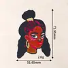 Patches Bordados de Menina Fofa, Patches Adesivos de Personagem Africano de Desenho Animado Quentes de Venda Transfronteiriça, Patches para Decoração de Roupas