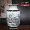 Vaso de Cerâmica Estilo Antigo Pintura de Paisagem Jingdezhen Hongyun Cerâmica Vaso Pequeno Arranjo de Flores Chinês Ornaments para Sala de Chá