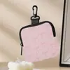 Cartera para Monedas con Estampado de Lazo, Bolso de Almacenamiento Impermeable de Cuero Artificial, Estuche Multifuncional Mini para Auriculares