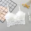 Nova mulher sexy laço volta envoltório peito três- fileira fivela estilingue sutiã underwear v- cinto peito almofada colete 3819