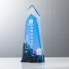 Producción de Medallas de Trofeo de Cristal, Placa de Premio Grabada, Placa de Agradecimiento, Souvenir Redondo Octagonal de Cristal para Jubilación Graduación