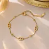 Pulseras de Acero de Titanio Nuevas y Versátiles Estilo Ins para Mujer, Joyería de Mano de Moda, Joyería de Alta Gama, Sin Decoloración