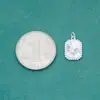 Novo Pingente Quadrado Borboleta Estéreo Estilo Chinês Prata de Lei S925 Material para Corrente de Clavícula Pulseira Acessórios de Prata DIY