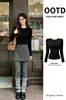 Falda de Lana Estilo Coreano Falda Corta Ajustada al Cadera Otoño Prenda Base Conjunto Completo Conjunto de Ropa Adelgazante Otoño para Mujer