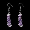 Pendientes de Borla de Piedra Natural Colorida de Moda Transfronteriza para Mujer con Diseño Irregular Único, Directo del Fabricante
