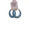 "Langxing Manye" Brincos de Argola Azuis Esmaltados Estilo Coreano, Design Fresco e Único para Primavera e Verão, Brincos Elegantes