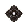 W60804 Joyería Estilo Antiguo Cobre Hecho a Mano Finales Dinastía Qing Color Horquilla Corona para el Cabello Material Accesorios 27*27mm Estilo Antiguo Azul Quemado