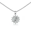 Collar de Girasol con Moissanita para Mujer Plata de Ley S925 Colgante para Clavícula Fábrica de Origen Distribución Transfronteriza