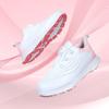 Tênis Esportivo Ty Golf Feminino Impermeável Sapatos Brancos para Meninas Cadarços Elásticos com Botão Tênis Respirável Antiderrapante