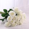 Flores Artificiales de Interior, Ramo de Rosa Única, Flores Falsas, Flores Artificiales, Exhibición para Sala de Estar, Decoración de Arreglo Floral para Boda