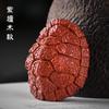Pieza de mango de sándalo rojo Talla de madera de ébano de sándalo rojo Literatura Juego Armadura rica Adornos del mundo Placa Juego Caparazón de tortuga Accesorios de bricolaje Accesorios