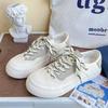 Baikuang 2022 Novo Outono Costura Design Nicho Sapatos de Lona Estilo Japonês Vintage Casual Board Shoes Sapatos Femininos da Moda