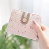 Billetera para Mujer, Corta Estilo Coreano Pu Estampada Cierre Cremallera Plegable Hebilla Estudiante Monedero con Múltiples Ranuras para Tarjetas, Bolso Clutch para Mujer