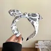 Diadema Retro Flor Paisley Coreana y Japonesa Diadema Ancha Orejas de Conejo Elegante para Mujer Pasador Accesorio para el Cabello Pinza para el Cabello