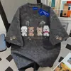 Camiseta de Manga Curta 100% Algodão Estilo Americano com Estampa de Filhote de Cachorro em Desenho Animado para Mulheres, Estilo Casal Verão 2026, Top Fofo Estilo College para Homens