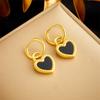 Pendientes colgantes de estilo nicho de moda con personalidad sencilla y diseño de amor, collar, joyería para traje, temperamento, cadena de clavícula, pendiente.