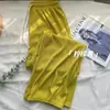 Pantalones de Pierna Ancha de Verano y Primavera de Caída Alta, Sueltos, Adelgazantes, con Rayas Relámpago, Casual, para Viajar, Transpirables