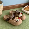 Corazón de niña flores cachorro tonto lindo zuecos encantadores soporte para el arco mujer verano transpirables ligeros sandalias de dos usos