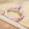 Pulsera de Cristal con Perlas de Cristal Natural Optimizada Pulsera Versátil de Nicho Joyería de Moda de Lujo Ligero Venta al por Mayor para Mujeres
