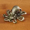 Cobre Macizo Escritorio de Oficina Pequeños Adornos Pulpo Bronce Mascota de Té Joyería Artesanía Regalo Manija Pie de Juego