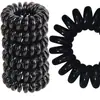 Amazon Transfronterizo Nuevo 3.5cm Negro Pequeño Cable de Teléfono Goma para el Cabello Versátil Estilo Perezoso Diadema Suelta