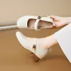 Sapatos de salto plataforma redondos e baixos com 7 cm de altura para mulheres, nova coleção primavera/outono 2026, com sola ultrassuave e salto grosso, perfeitos para o dia a dia, estilo Mary Jane