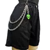 Cadena de cintura de metal moderna y punk con joyería transfronteriza de Europa y Estados Unidos, decoración urbana de hip-hop, cadena para pantalones que combina con todo para hombres y mujeres, disponible al por mayor.