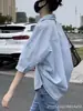Camisa de Algodón Puro Diseño de Verano Estilo Coreano Transfronteriza Ropa para Mujer Nueva Llegada Estilo Salino Elegante Rejuvenecedora Versátil