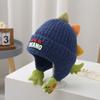 Gorro para Niños Otoño e Invierno Protección para las Orejas Gorro Tejido Engrosado Gorro de Punto para Bebé Dinosaurio Niños y Niñas Gorro Cálido de Lana