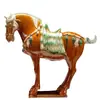 Caballo Tang Sancai Caballo de Cerámica Año del Caballo Adorno Regalo Nacional Artesanía de Caballo Regalo Decoración de Sala de Estar Adorno para el Hogar Seis Caballos