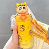 Copo de Água Co-Branded Shin-Chan Desenho Animado Fofo Portátil Copo Térmico com Canudo Infantil Chaleira de Água para Estudantes Copo para Meninos e Meninas