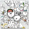 180 Pegatinas de Oso Autocrítico, Dibujos Sencillos, Materiales Lindos para Diario, Tableta, Habitación, Escritorio, Funda de Teléfono, Pegatinas para Diario